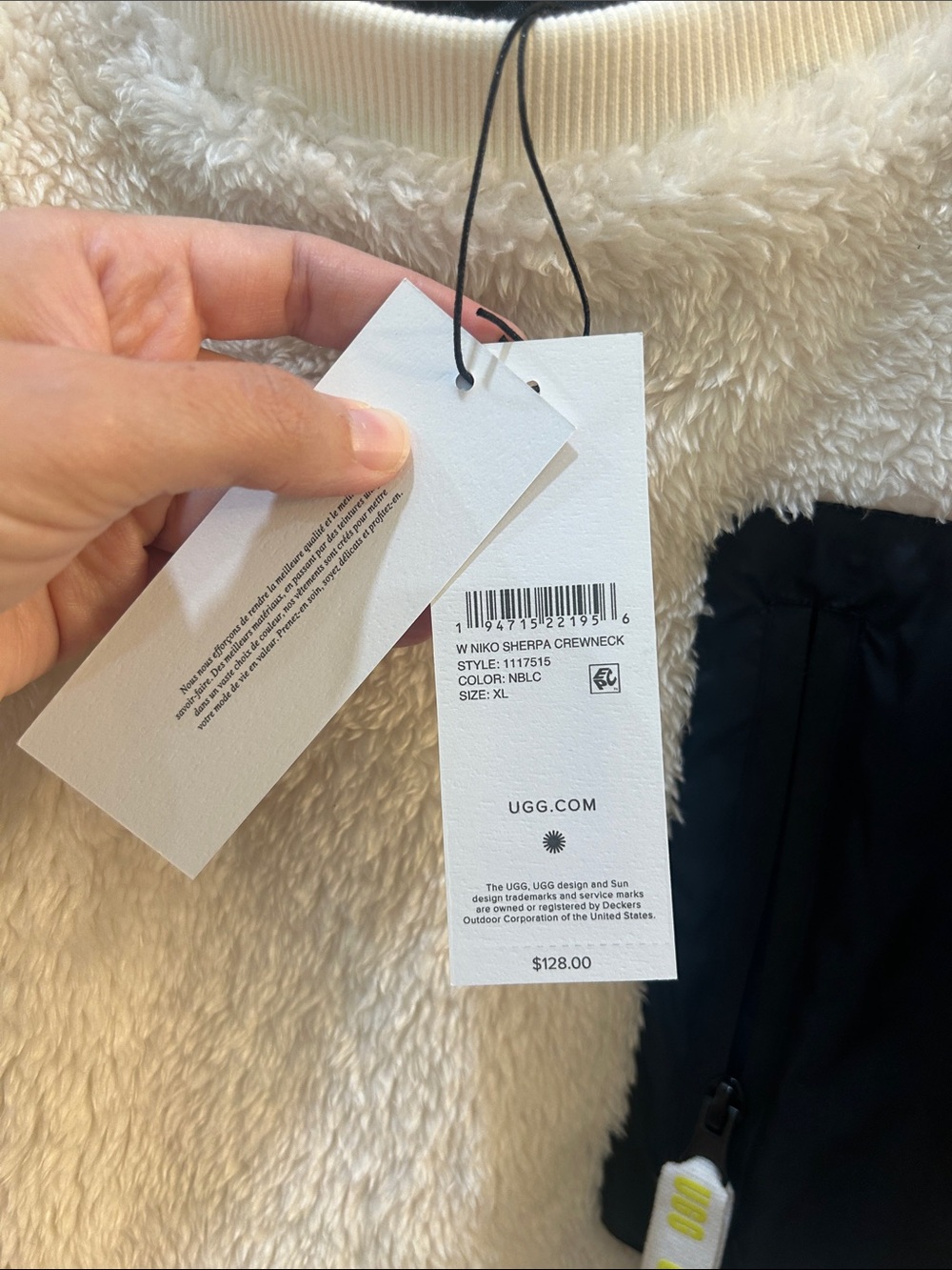 NWT UGG Niko Sherpa Crewneck Size XL - Picture 11 of 16